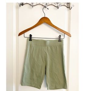 Forever 21 Cotton Blend Bike Short Size Small Green